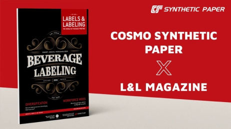 Тиснение горячим фольгированием на синтетической бумаге Cosmo для обложки журнала L&L